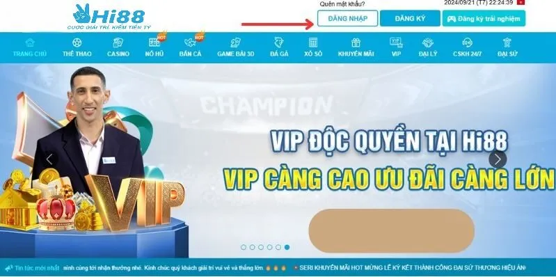 Đăng nhập tài khoản để bắt đầu hi 88 Rút tiền